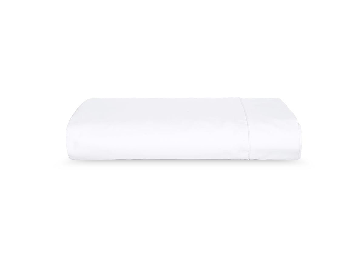 True White Flat Sheet (Queen) by Cammie